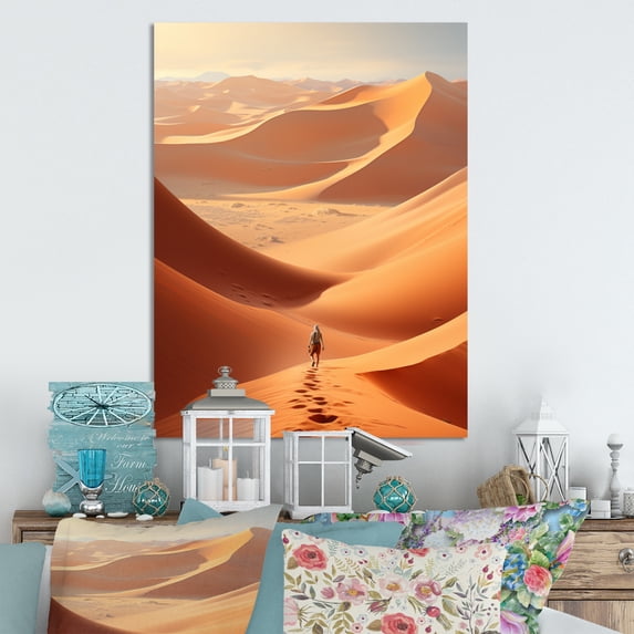 Designart "Desert Sandscape III" Landscapes Metal Art Print