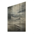 thumbnail image 1 of Designart "Desert Sandstorm Euphony Impasto" Landscape & Nature Print on Natural Pine Wood, 1 of 5