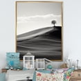 thumbnail image 1 of Designart "Desert Scenery In Black And White" Meadow Floater Framed Canvas Prints, 1 of 5