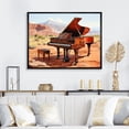 thumbnail image 1 of Designart "Desert Serenade Piano Melody I" Music Framed Wall Art - Vintage Brown Music Piano Hallway Framed Wall Art Decor, 1 of 6