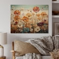 thumbnail image 1 of Designart "Desert happiness Pointillism" Modern Print on Natural Pine Wood, 1 of 5