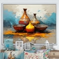 thumbnail image 1 of Designart "Design of Boho Pottery in Yellow" Geometric Framed Wall Art - Bohemian Yellow Boho Pottery Bedroom Framed Canvas Wall Art, 1 of 6
