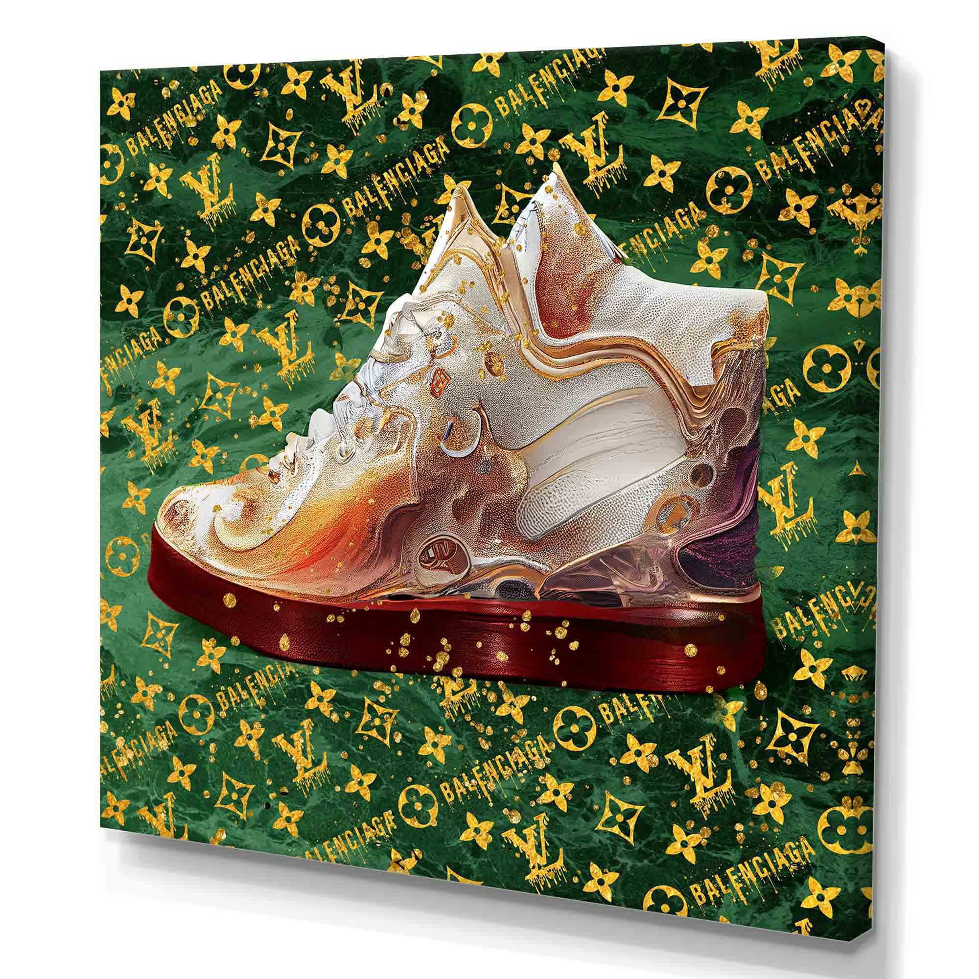 Designart Designer Marble Sneaker I Canvas Wall Art