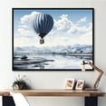 thumbnail image 1 of Designart "Dessert Adventure In A Hot Air Balloon I" Hot Air Balloon Floater Framed Wall Art Prints, 1 of 5