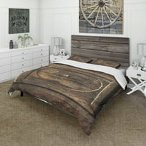 Designart 'Detail of Old Wooden Door' Vintage Duvet Cover Set