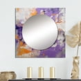 thumbnail image 1 of Designart "Developing Motions Abstract Expression III" Abstract Painting Square Mirror For Wall Decor - Large Purple Square Mirror Printed Wall Decor - Modern Square Living Room Mirror, 1 of 5