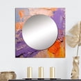 thumbnail image 1 of Designart "Developing Motions Abstract Expression" Abstract Painting Square Mirror Wall Decor Modern - Large Purple Square Bathroom Mirror - Square Printed Wall Mirror Art, 1 of 5