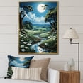 thumbnail image 1 of Designart "Dew Glistening in the Countryside I" Landscape & Nature Floater Framed Wall Art Living Room, 1 of 7