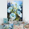 thumbnail image 1 of Designart "Dewy Blooms of Blue Morning Glory III" Floral Framed Wall Art - Traditional Blue Morning Glory Living Room Framed Canvas Art, 1 of 6