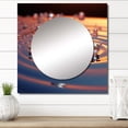 thumbnail image 1 of Designart "Dewy Morn Concentric Reflections Of Pink And Blue" Flowers Square Mirror For Wall Decor - Large Pink Square Printed Wall Mirror Art - Wall Mounted Square Large Mirror, 1 of 5