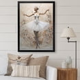 thumbnail image 1 of Designart "Diagrammatic Ballerina In White Drawing" Ballet Picture Framed Wall Art Living Room, 1 of 5