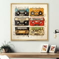 thumbnail image 1 of Designart "Diagrammatic Drawing Of Cassette Tapes" Cassette Tapes Floater Framed Wall Decor, 1 of 5