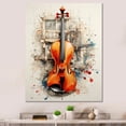 thumbnail image 1 of Designart "Diagrammatic Music Instrument Sketch" Music Canvas Prints, 1 of 7