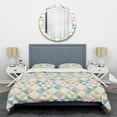 thumbnail image 1 of Designart 'Diamond Retro II' Mid-Century Modern Duvet Cover Set, 1 of 4