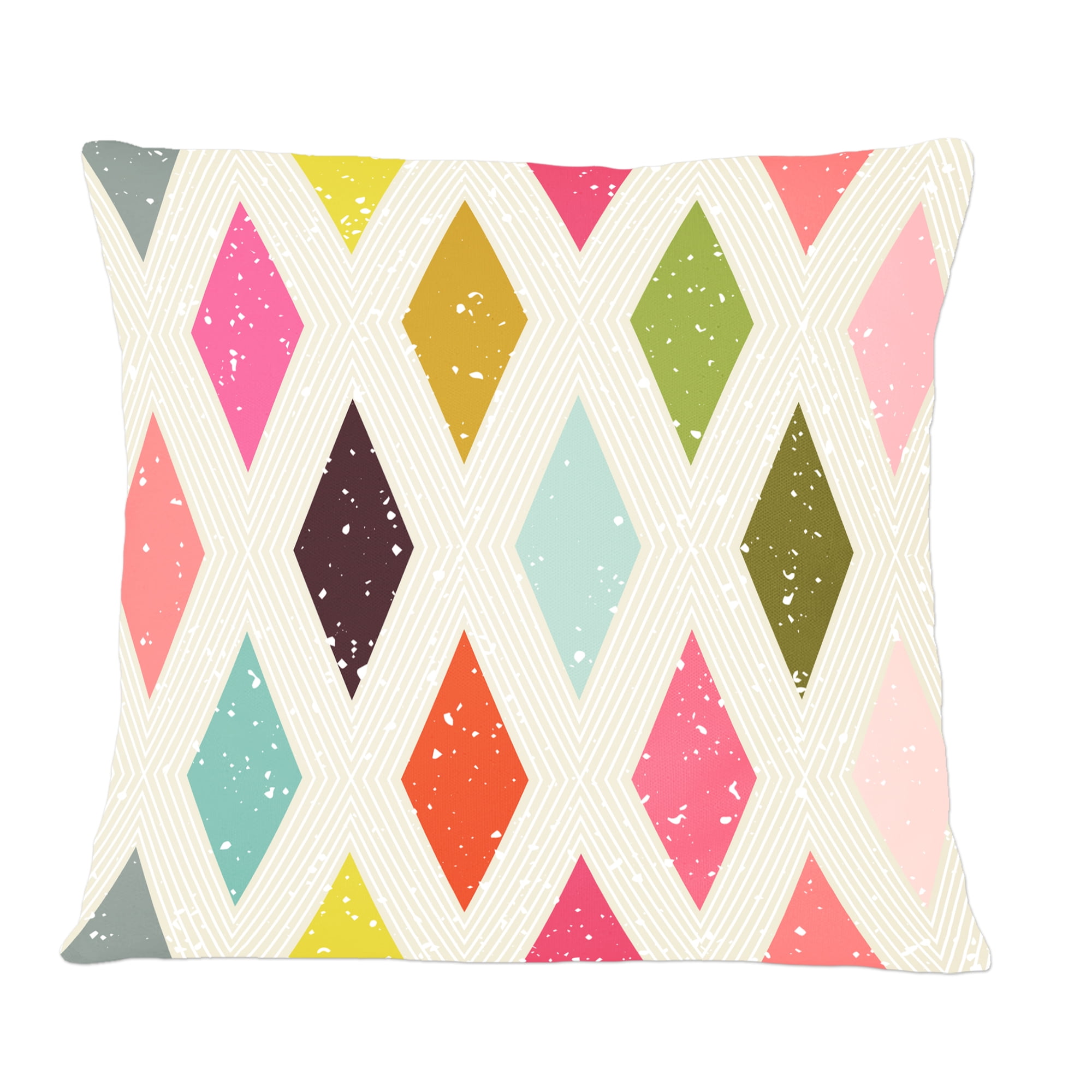 Designart Diamond Retro III' Mid-Century Modern Throw Pillow - 12x20