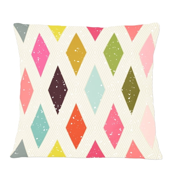 Designart Diamond Retro III' Mid-Century Modern Throw Pillow - 12x20