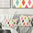 thumbnail image 1 of Designart Diamond Retro III' Mid-Century Modern Throw Pillow - 16x16, 1 of 2