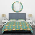thumbnail image 1 of Designart 'Diamond Retro IV' Mid-Century Modern Duvet Cover Set, 1 of 4