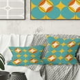 thumbnail image 1 of Designart Diamond Retro IV' Mid-Century Modern Throw Pillow - 16x16, 1 of 2