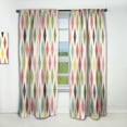 thumbnail image 1 of Designart 'Diamond Retro Pattern III' Mid-Century Modern Curtain Panel, 1 of 5
