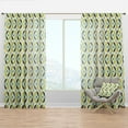 thumbnail image 1 of Designart 'Diamond Retro Pattern V' Mid-Century Modern Curtain Panel, 1 of 4