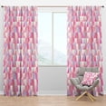 thumbnail image 1 of Designart 'Diamond Retro Pattern VI' Mid-Century Modern Blackout Curtain Panel, 1 of 4