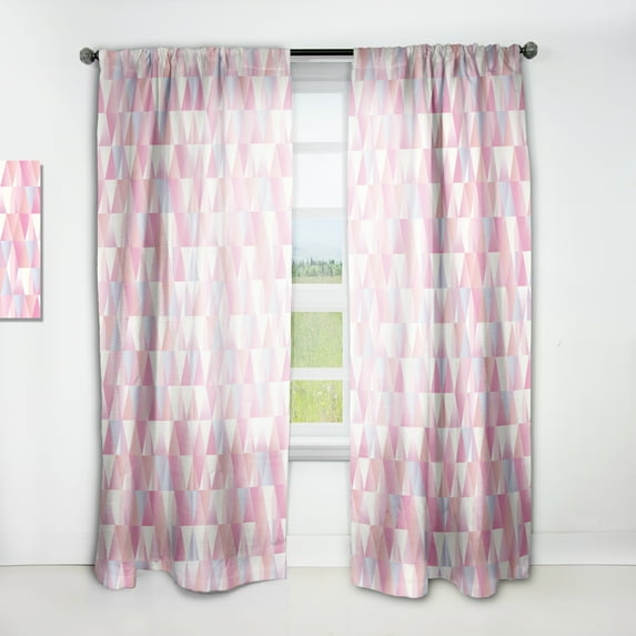 Designart 'Diamond Retro Pattern VI' Mid-Century Modern Curtain Panel