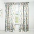 thumbnail image 1 of Designart 'Diamond Retro Pattern VII' Mid-Century Modern Curtain Panel, 1 of 5