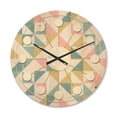 thumbnail image 1 of Designart 'Diamond Retro Pattern VII' Mid-Century Modern Wood Wall Clock, 1 of 5