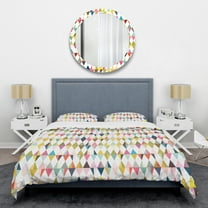Designart 'Diamond Retro VII' Mid-Century Modern Duvet Cover Set