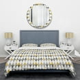 thumbnail image 1 of Designart 'Diamond Retro VIII' Mid-Century Modern Duvet Cover Set, 1 of 4
