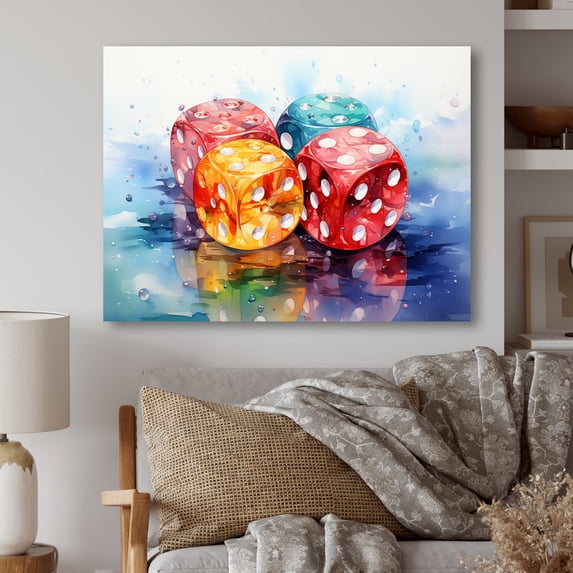 Designart "Dice at the Royale Casino I" Casino & Games Metal Wall Art