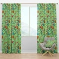 thumbnail image 1 of Designart 'Diet Green Protein Pattern' Traditional Blackout Curtain Panel, 1 of 4