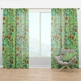 thumbnail image 1 of Designart 'Diet Green Protein Pattern' Traditional Curtain Panel, 1 of 4
