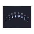 thumbnail image 1 of Designart 'Different Moon Phases In Space' Bohemian & Eclectic Framed Canvas Wall Art Print, 1 of 5