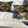 thumbnail image 1 of Designart Digital Gold Fractal Flower Pattern - Abstract Throw Pillow - 12x20, 1 of 5