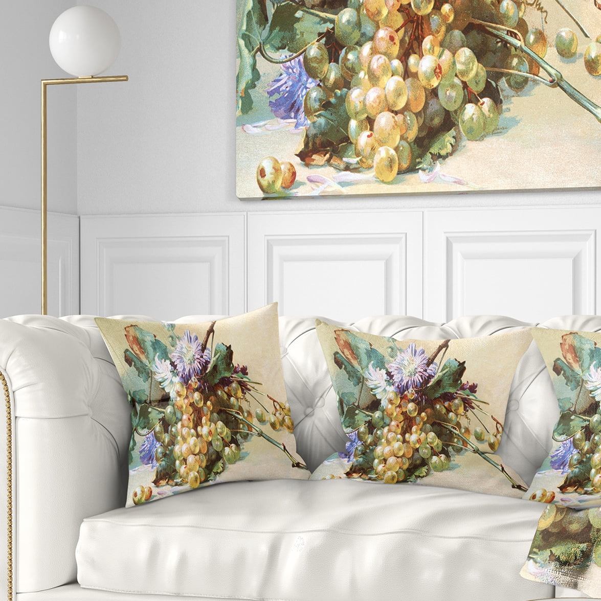 Designart Digital Illustrated Flowers - Floral Throw Pillow - 16x16