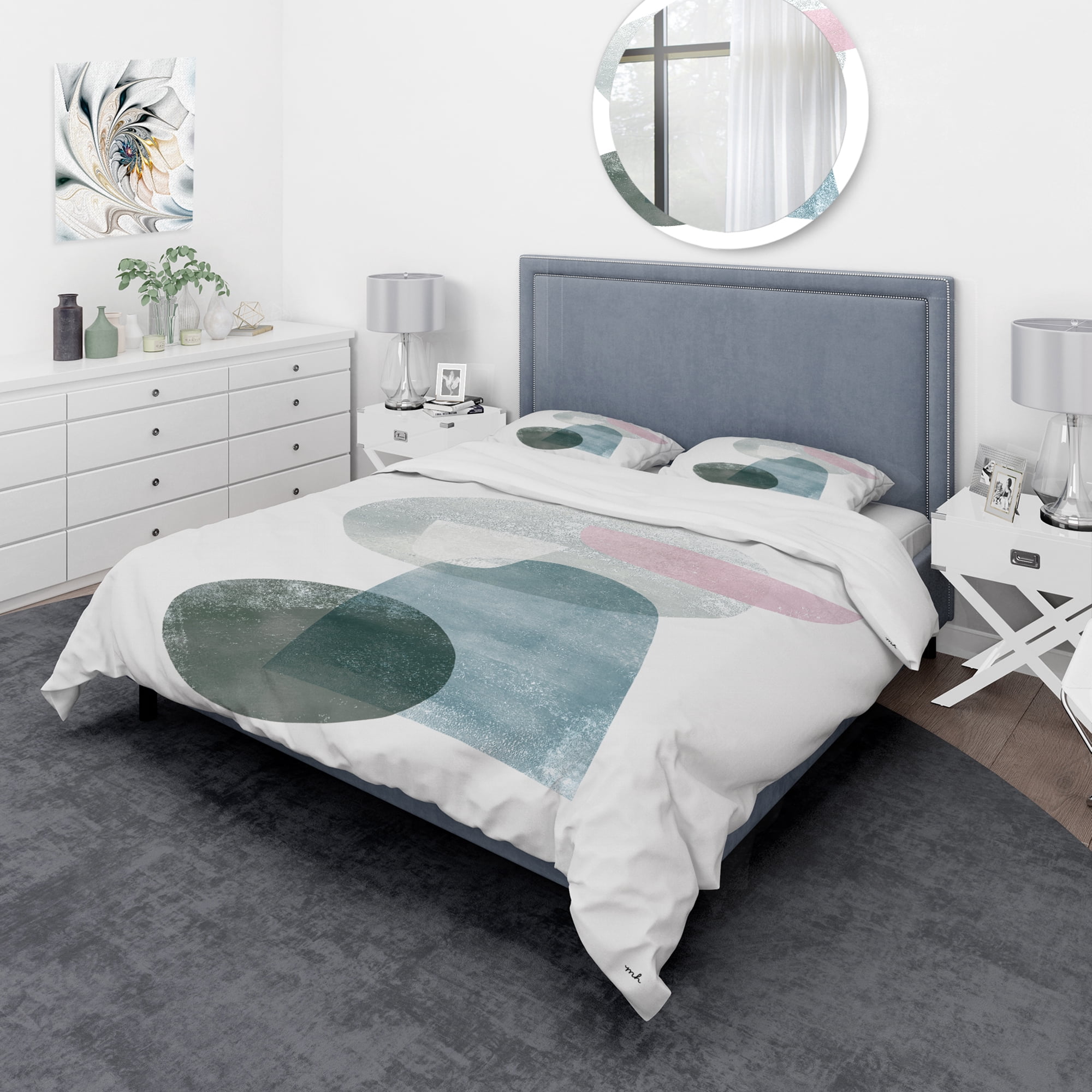 Designart 'Distressed Dream III' Geometric Duvet Cover Set