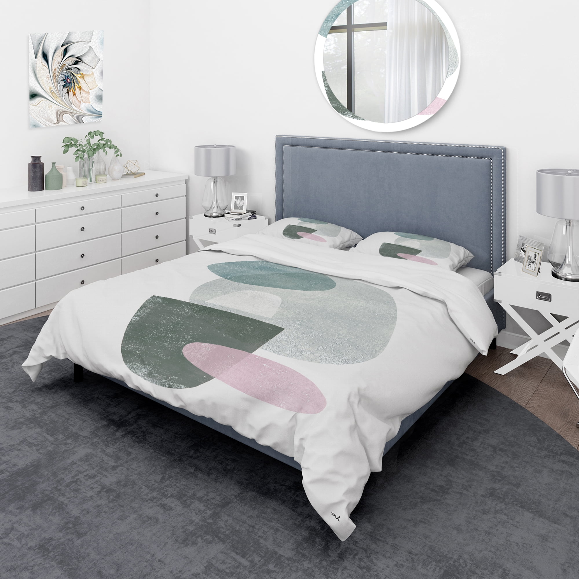 Designart 'Distressed Dream IV' Geometric Duvet Cover Set