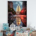 thumbnail image 1 of Designart "District Of Columbia horizon II" Cityscapes Floater Framed Canvas Print, 1 of 7