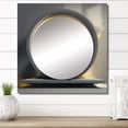 thumbnail image 1 of Designart "Divine Dance of Deity 3D Undulation Sphere II" Abstract Fractal Square Mirror For Wall Decor - Large Gold Square Mirror Printed Wall Decor - Modern Square Living Room Mirror, 1 of 5