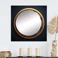 thumbnail image 1 of Designart "Divine Geometry In Blue And Gold I" Modern Geometric Square Mirror Wall Decor Modern - Large Gold Square Bathroom Mirror - Square Printed Wall Mirror Art, 1 of 5
