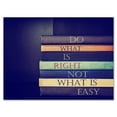 thumbnail image 1 of Designart ' Do What Is Right Not What Is Easy On Books ' Traditional Canvas Wall Art Print, 1 of 4