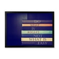 thumbnail image 1 of Designart 'Do What Is Right Not What Is Easy On Books' Traditional Framed Art Print, 1 of 4