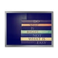 thumbnail image 1 of Designart 'Do What Is Right Not What Is Easy On Books' Traditional Framed Art Print, 1 of 4