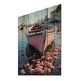 thumbnail image 1 of Designart "Docked Memories at the Port" Nautical & Beach Print on Natural Pine Wood, 1 of 5