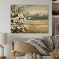 thumbnail image 1 of Designart "Dogwood Beauty at the Farm in White and Grey I" Floral Print on Natural Pine Wood, 1 of 5
