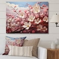 thumbnail image 1 of Designart "Dogwood Dream Pink White painting" Floral Canvas Wall Art, 1 of 5