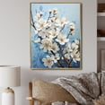thumbnail image 1 of Designart "Dogwood Field Pointillism composition VI" Floral & Botanical Floater Framed Wall Decor, 1 of 7