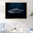 thumbnail image 1 of Designart "Domain Of The Tiger Shark II" Shark Floater Framed Canvas Prints, 1 of 5